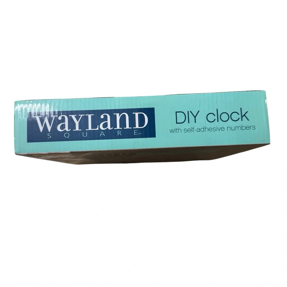 Wayland Square | Silver DIY Wall Clock Self Adhesive New In Box Design Decor